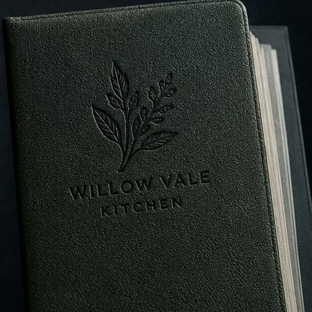 Menu covers with logo printing