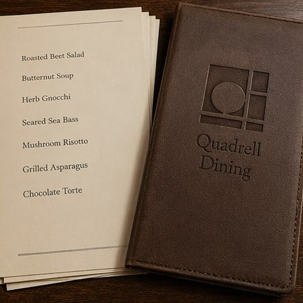 Menu Inserts & Printing with custom branding