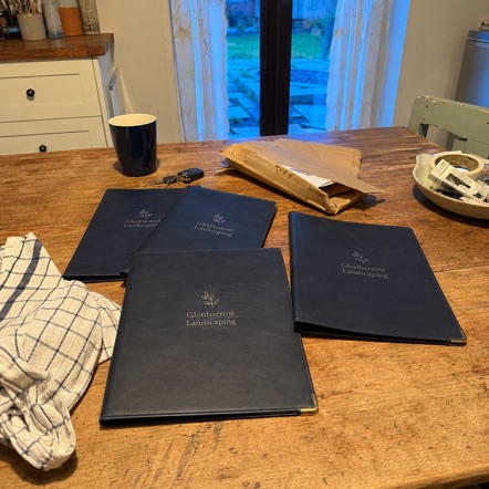 Personalized menu covers — customer photo